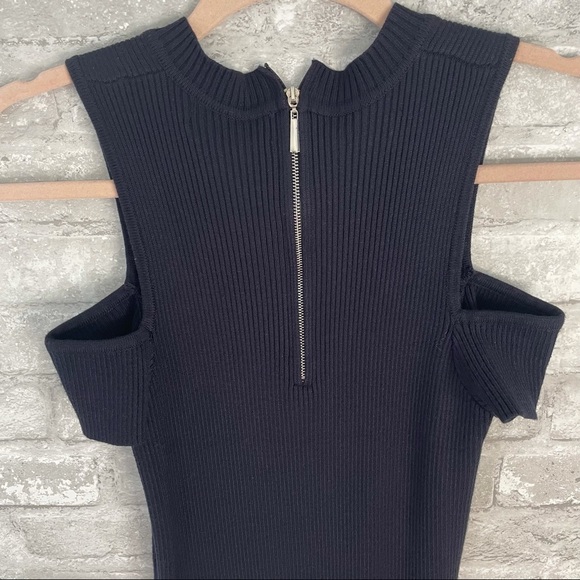 Few Moda Black Ribbed Bodycon Dress - Picture 3 of 7